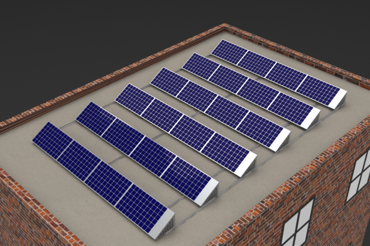 日出功率的太阳能电池板