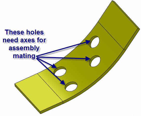 图1:孔应用于钣金件