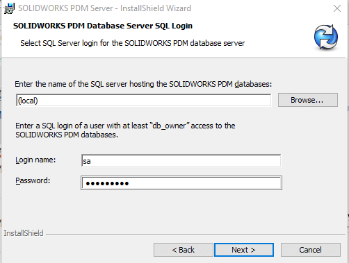 选择SQL Server登录