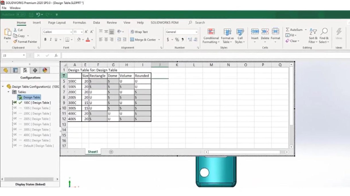 Microsoft Excel设计表