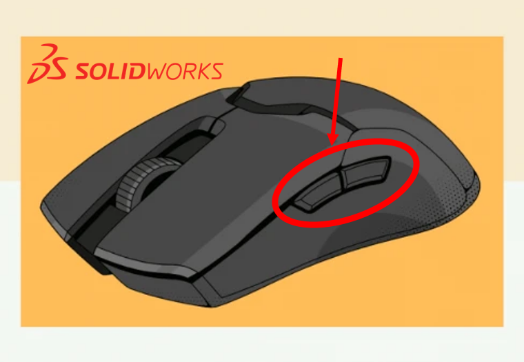 一个SOLIDWORKS的鼠标侧边按钮