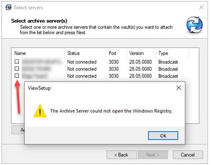 SOLIDWORKS PDM归档服务器无法打开Windows注册表