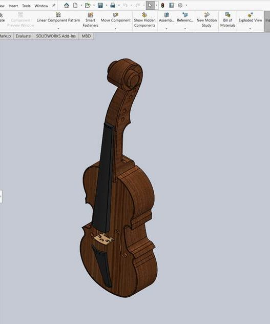 hth华体会全站app小提琴的三维模型