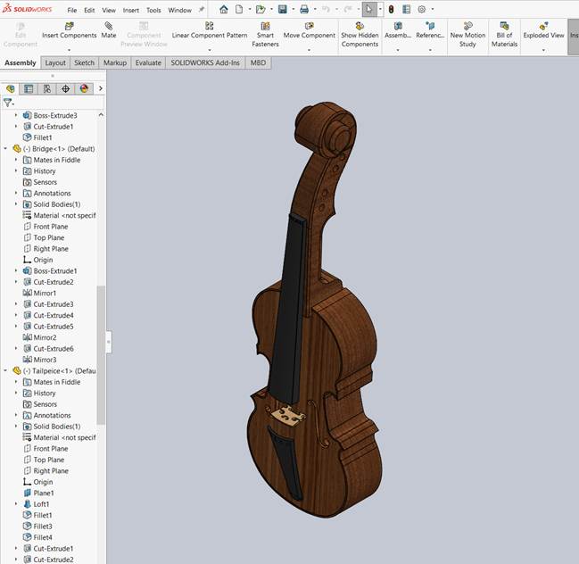 hth华体会全站app小提琴的3d模型